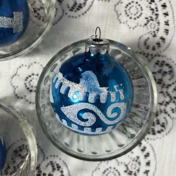 MCM USA blue & glitter ornaments - Picture 4 of 7